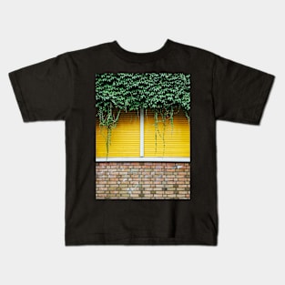 Yellow Window Roller Shutter Kids T-Shirt